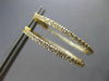 ESTATE 1.57CT DIAMOND 14KT YELLOW GOLD CLASSIC INSIDE OUT HOOP HANGING EARRINGS