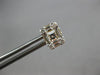 .97CT DIAMOND 18K YELLOW GOLD ROUND & BAGUETTE CLUSTER INVISIBLE SQUARE EARRINGS