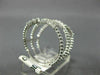 ESTATE WIDE .45CT DIAMOND 14KT WHITE GOLD 3D MULTI ROW CRISS CROSS SNAKE RING