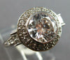 LARGE 3.35CT CUBIC ZIRCONIA 14KT WHITE GOLD 3D ROUND & BAGUETTE ENGAGEMENT RING