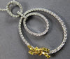 ESTATE LARGE .52CT WHITE & FANCY YELLOW DIAMOND 18K 2 TONE GOLD FLOATING PENDANT