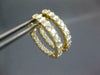 ESTATE .78CT DIAMOND 18KT YELLOW GOLD CLASSIC INSIDE OUT HUGGIE HANGING EARRINGS