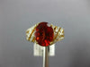 ESTATE 2.01CT DIAMOND & AAA FIRE OPAL 14KT YELLOW GOLD 3D OVAL ENGAGEMENT RING