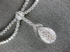 ESTATE LARGE 8.25CT DIAMOND 14KT WHITE GOLD FLOWER TEAR DROP CLEOPATRA NECKLACE