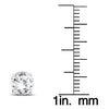ESTATE 2.0CT DIAMOND 14KT WHITE GOLD 3D CLASSIC ROUND 4 PRONG SCREWBACK EARRINGS