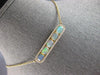 LARGE 3.88CT DIAMOND & AAA AUSTRALIAN OPAL 14K YELLOW GOLD OVAL 5 STONE NECKLACE