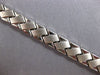 ESTATE 14KT WHITE GOLD 3D CLASSIC MATTE & SHINY CRISS CROSS FUN BRACELET
