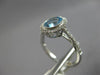 1.62CT DIAMOND & AAA BLUE TOPAZ 14KT WHITE GOLD 3D OVAL & ROUND ENGAGEMENT RING