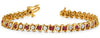 3.95CT DIAMOND & AAA RUBY 14KT YELLOW GOLD 3D CLASSIC S DESIGN TENNIS BRACELET