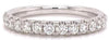 .49CT DIAMOND 18K WHITE GOLD 3D ROUND 3MM SEMI ETERNITY WEDDING ANNIVERSARY RING