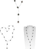 ESTATE AAA TAHITIAN PEARL 18KT WHITE GOLD 3D BY THE YARD LARIAT LOVE NECKLACE