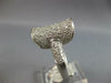 ESTATE LARGE 1.52CT DIAMOND 14KT WHITE GOLD 3D CLASSIC PAVE BARREL FUN RING