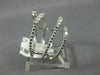 ESTATE WIDE .45CT DIAMOND 14KT WHITE GOLD 3D MULTI ROW CRISS CROSS SNAKE RING