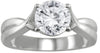 1.0CT DIAMOND 14KT WHITE GOLD ROUND SOLITAIRE INFINITY 4 PRONG ENGAGEMENT RING