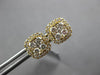 .68CT DIAMOND 18KT YELLOW GOLD 3D CLASSIC INVISIBLE SQUARE HALO STUD EARRINGS