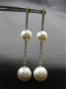 EXTRA LARGE & LONG 1.81CT DIAMOND & AAA SOUTH SEA PEARL 18KT ROSE GOLD EARRINGS