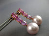 LARGE 3.5CT AAA PINK SAPPHIRE & PINK SOUTH SEA PEARL 18K ROSE GOLD FUN EARRINGS