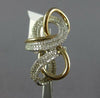 EXTRA LARGE 1.26CT DIAMOND 14KT 2 TONE GOLD 3D MULTI ROW LOVE KNOT FUN RING