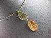 .40CT DIAMOND 14KT YELLOW GOLD 3D MATTE & SHINY OVAL CHECKER LARIAT FUN NECKLACE