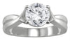 1.0CT DIAMOND 14KT WHITE GOLD 3D SOLITAIRE CRISS CROSS INFINITY ENGAGEMENT RING