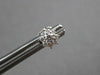 ESTATE .36CT DIAMOND 18KT WHITE GOLD 3D CLASSIC FLOWER STAR STUD EARRINGS