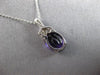 2.36CT DIAMOND & AAA AMETHYST 14KT WHITE GOLD OVAL & ROUND FUN FLOATING PENDANT