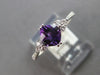 .90CT DIAMOND & AAA AMETHYST 14K WHITE GOLD CUSHION & ROUND FRIENDSHIP LOVE RING