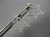 ESTATE .35CT DIAMOND 14KT WHITE GOLD 3D CLASSIC OPEN STAR STUD HANGING EARRINGS