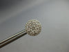 ESTATE .85CT DIAMOND 14KT WHITE GOLD 3D CLASSIC ROUND CLUSTER HALO STUD EARRINGS