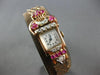 ANTIQUE EXTRA LONG 1.3CT DIAMOND & AAA RUBY 14KT ROSE GOLD HAMILTON WATCH #28011