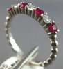 .63CT DIAMOND & AAA RUBY 14K WHITE GOLD 3D 7 STONE SHARED PRONG ANNIVERSARY RING