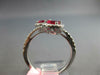 WIDE 1.07CT DIAMOND & AAA RUBY 14K WHITE GOLD OVAL & ROUND CRISS CROSS LOVE RING