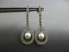 .45CT DIAMOND & AAA SOUTH SEA PEARL 14KT WHITE GOLD TEAR DROP HANGING EARRINGS