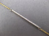 ESTATE .12CT DIAMOND 14KT WHITE & YELLOW GOLD CLASSIC 1.5MM BAR LOVE BRACELET