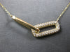 ESTATE .49CT DIAMOND 14KT YELLOW GOLD 3D CLASSIC RECTANGULAR LOVE KNOT NECKLACE