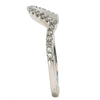 .22CT DIAMOND 18KT WHITE GOLD 3D SEMI CIRCULAR V SHAPE WEDDING ANNIVERSARY RING