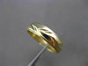 ANTIQUE 14K YELLOW GOLD DIAMOND CUT LEAF WEDDING ANNIVERSARY RING BAND 5mm 24178