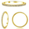 .38CT DIAMOND 14KT YELLOW GOLD 3D ROUND 4 PRONG SEMI ETERNITY ANNIVERSARY RING