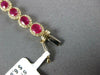 8.40CT DIAMOND & AAA RUBY 14KT YELLOW GOLD 3D OVAL & ROUND HALO TENNIS BRACELET