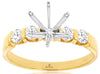 .40CT DIAMOND 14KT 2 TONE GOLD CLASSIC ROUND 6 PRONG SEMI MOUNT ENGAGEMENT RING