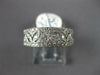 ESTATE .75CT DIAMOND 14K WHITE GOLD FILIGREE MULTI LEAF WEDDING ANNIVERSARY RING