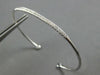 ESTATE .37CT DIAMOND 18K WHITE GOLD 3D CLASSIC 2MM FLEXIBLE CUFF BANGLE BRACELET