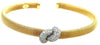 .82CT DIAMOND 18KT 2 TONE GOLD 3D LOVE KNOT FLEXIBLE SNAKE CUFF BANGLE BRACELET