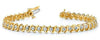 ESTATE 6.0CT DIAMOND 14KT YELLOW GOLD 3D CLASSIC ROUND S DESIGN TENNIS BRACELET