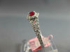 93CT DIAMOND & AAA RUBY 14KT WHITE GOLD 3D CLASSIC OVAL & ROUND HALO LOVE RING