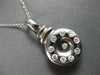 ESTATE .52CT DIAMOND 14KT WHITE GOLD ROUND ETOILE CIRCULAR LOVE FLOATING PENDANT