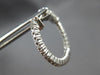 ESTATE .50CT DIAMOND 14KT WHITE GOLD ROUND INSIDE OUT FUN HOOP HANGING EARRINGS