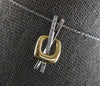 ESTATE .03CT DIAMOND 14KT 2 TONE GOLD 3D CRISS CROSS X SQUARE FOATING PENDANT