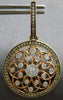 LARGE WHITE & FANCY CHOCOLATE DIAMOND 14KT WHITE & ROSE GOLD 3D HANGING EARRINGS