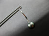 ESTATE AAA TAHITIAN PEARL 14KT WHITE GOLD CLASSIC 9MM LEVERBACK HANGING EARRINGS